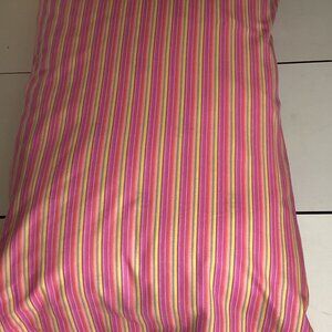 HANDMADE PINK STRIPE COTTON PILLOW CASE